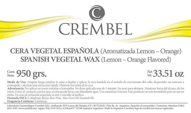 CERA VEGETAL ESPAÑOLA (AMARILLA)